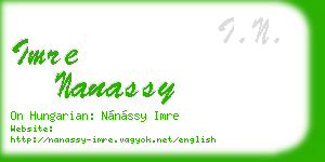 imre nanassy business card